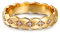 Jeulia Verlobungsring aus Sterlingsilber, gemeißelte Blume und Blatt, einzigartiger Zirkonia-Ring für Damen, Verlobungsring, Schmuck, Geschenk (Gelbes Gold, 58(18.5))