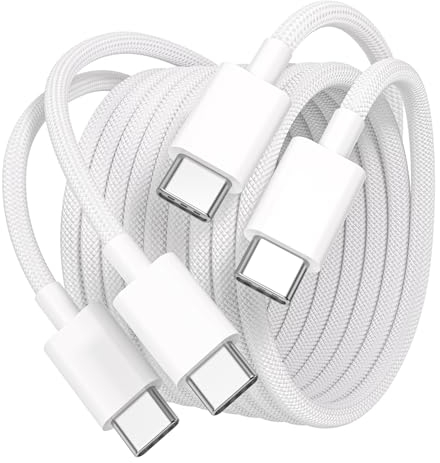 Quntis Cable USB C a USB C 1M 2Pack, 60W Cable Tipo C Carga Rápida Nylon, PD3.0 Cable Cargador Tipo C Compatible con iPhone 15 16, iPad Pro, iPad Air 4, Galaxy S20, Google Pixel, Huawei