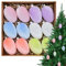 JINGAN Samt- -Ornamente, Osterei-Ornamente, bunt, dekorativer Frühlings-Ostereier-Tropfen-Anhänger, Ostern, Frühling, Party, Baumschmuck, Urlaub, Ostern, Heimdekoration, 12 Stück
