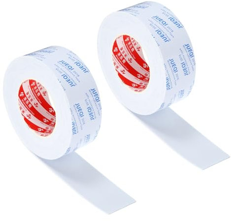 PATIKIL 5000 x 50 x 2mm EVA Single Sided Foam Tape, 2Pcs Multipurpose Sealing Strip Foam Waterproof Weather Stripping Foam Sealing Foam Strips with Adhesive for Door, White