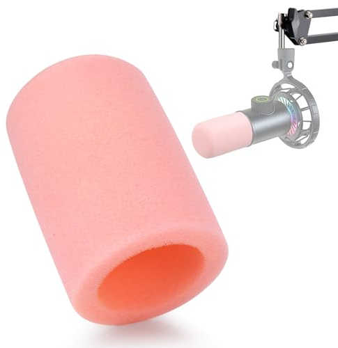 YOUSHARES Compatible con Fifine K658 Pop Shield - Microphone Foam Windscreen Pop Filter K658 Microphone Sound Shield Suprime los sonidos S y T, Protege el polvo y la saliva (Rosa Claro)