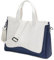 Borsa tote in tela da donna da lavoro con cerniera, grande borsa tote per la scuola, borsa a tracolla con scomparti, borsa da viaggio da donna, bianco, M