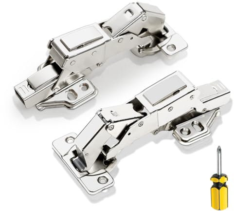 2 Pack 165 Degree Soft Close Kitchen Cabinet Door Hinges, Face Frame Kitchen Hinges, Soft Close Multi-Pivot Concealed Hardware for Corner Kitchen,Cupboard Folded, Folden Door