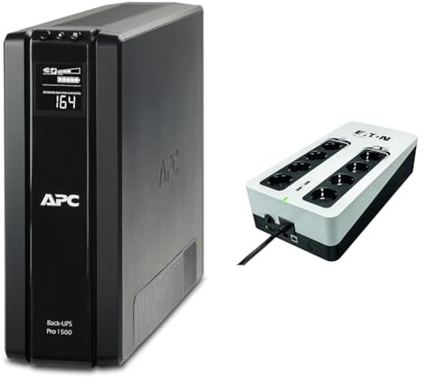 APC Back UPS PRO USV 1500VA Leistung - BR1500G-GR - inkl. 150.000 Euro Geräteschutzversicherung & Eaton 3S 850 DIN - 3S850D - Unterbrechungsfreie Stromversorgung (USV)
