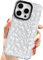 AMART for iPhone 15 Pro Case Clear with Cute White Flower Pattern Design Women Girls Soft TPU Built-in Bumper Shockproof Phone Cover for iPhone 15 Pro(6.1 inch)