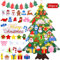 Felt Christmas Tree, DIY Christmas Trees for Toddlers, Wall Christmas TREE with Light, CHRIATMAS Tree with 35pcs Ornament, 3.35ft DIY ChristmasTree Set for Kids,New Year/Christmas Decorations