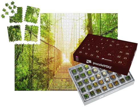 puzzleYOU: Puzzle-Adventskalender | „Hängebrücke im Dschungel von Costa Rica“ – aus der Puzzle-Kollektion Costa Rica