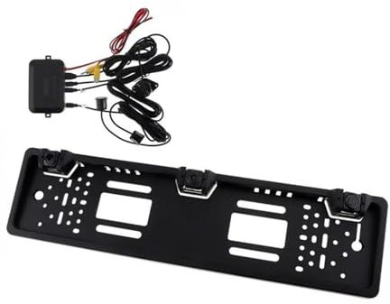 BIISVM Rückfahrkamera Auto Mit Umkehr Radar Parksensor Für Europäische Nummernschild Rahmen Backup Kamera Rückansicht Kamera Rückfahrkameras
