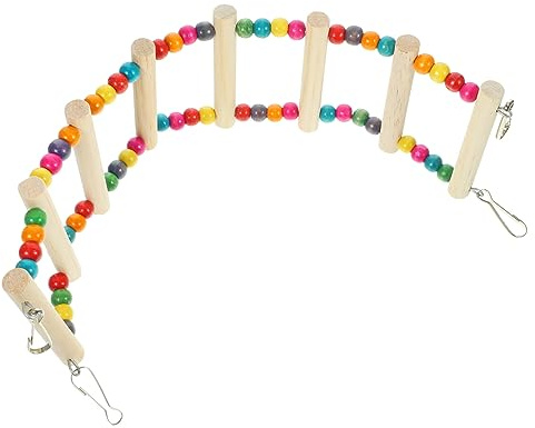 Toddmomy Échelle en Bois Colorée pour Perruches Accessoire pour Cage À Oiseaux pour Lentraînement des Perroquets Échelle Descalade