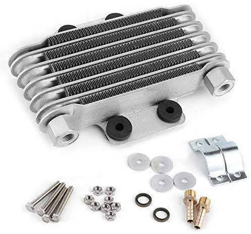 Enfriador de aceite de motor DriKou, radiador de repuesto universal de 6 filas para motocicletas, motos de cross y pit bikes, 125-250 CV.