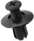 CABLEPELADO - 30x Remaches para Parachoque de Coche – Grapas de Carrocería Universales para Guardabarros, Puertas, Aletas y Paragolpes – Clips de Plástico ABS para Agujero de 6 mm – Color Negro