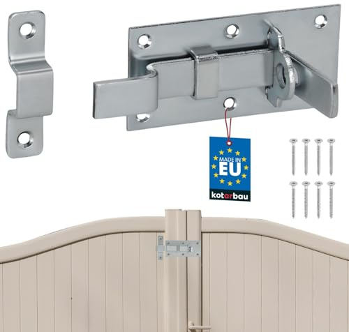 KOTARBAU® Universeller Schlossriegel aus Stahl Riegelschloss 50 x 100 mm gebogen Riegel für Türen und Toren Gartentorriegel Bolzenriegel Gartentorfalle Türriegel Schieberiegel abschließbar Wetterfest