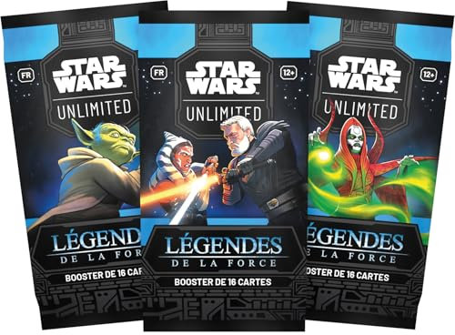 Asmodee FFG – Star Wars: Unlimited Sammelkartenspiel – Legenden der Macht – Booster mit 16 Karten – für Erwachsene und Kinder, ab 12 Jahren, für 2+ Spieler – französische Version