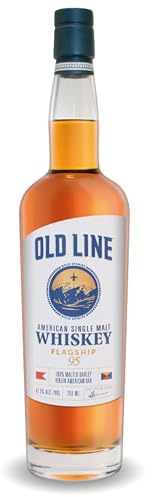 Old Line Flagship 95 – American Single Malt Whiskey, 100% Malted Barley, 4–6 Years in New Heavy Char Oak – 70cl Bottle, 47.5% ABV – Award Winning Whiskey from US Navy Veteran Founders