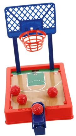 Mikinona Mini Basketballspielzeug Tisch Desktop Basketballkorb aus Kunststoff Tragbares Finger Basketball Spiel für Erwachsene Interaktives Partyspiel Geschicklichkeit und Hand Auge