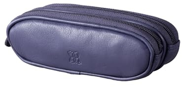 Real Leather Double Twin Pair Unisex Glasses Case