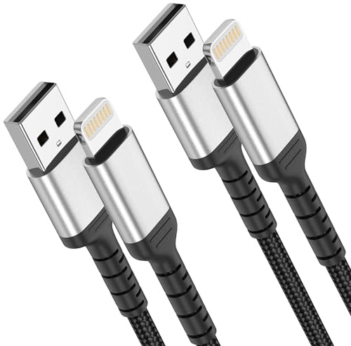 ADILIFT USB to Lightning Cable 1m 2 Pack MFi Certified Fast Charging Lead | USB A iPhone Charger Cord for iPhone 14 13 12 11 Pro Max X XS 8 7 6 Plus