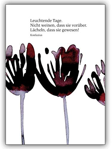 Helga Bühler 5X Geben Sie Kraft mit Dieser Trauerkarte und dem Konfuzius Zitat • Beileidskarte Kondolenzkarte Trauer Beileid Grußkarte im Todesfall für das Trauerhaus