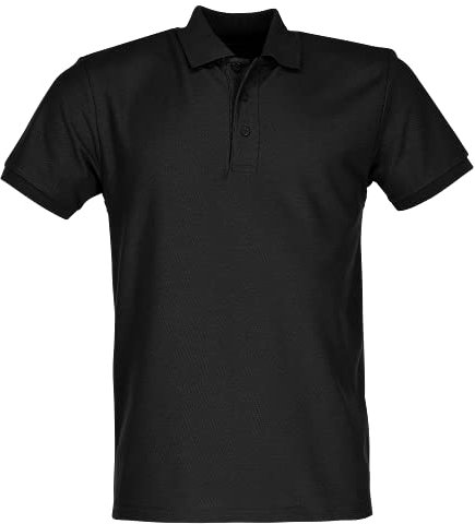 Fruit of the Loom Men's 65/35 Polo Shirt, Black, Large
