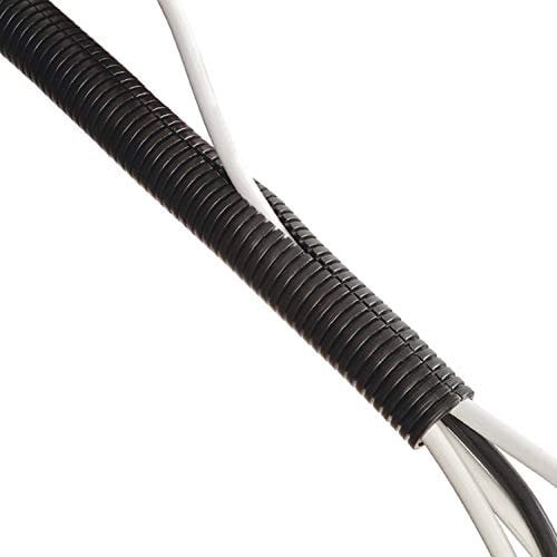 D-Line Flexible Cable Tube | CTT1.1B | Cable Management Sleeve | 3' 7 Length x 1.33 Diameter | Black