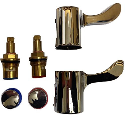 The Plumbers Merchant 1/4 Turn Tap Lever Heads & 1/2 Inserts Reviver Kit Adaptor Conversion Bathroom