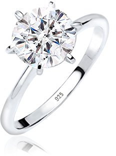 Elli Ring Engagement Crystal in 925 Sterling Silver