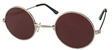 The Movie Shop Ltd Daredevil Teashade Style Sonnenbrille, Silber Rahmen / rote Linse, Vollrand, Klassisch, UV-Schutz, Unisex-Erwachsene