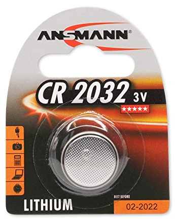 2er Set: ANSMANN CR2032 Lithium Knopfzelle 3V