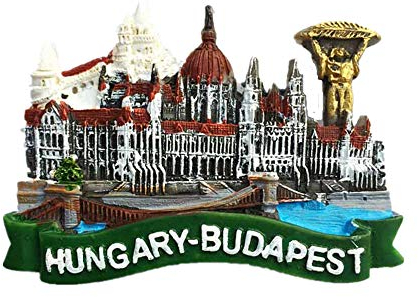 MUYU Magnet Dekormagnet, 2.76×2.76, 1 Stück, Kunststoff, Stadtansicht, Kühlschrankmagnet, Dekoration für Zuhause und Küche, Budapest, Ungarn