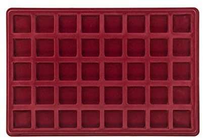 MC.Sammler Münzentableau Münztableau mit Schutzdeckel für 40 Münzen - 32mm x 32mm - z.B für 1 Euro, 2 Euro - Münzkoffer - Münzkassette - Verschiedene Varianten zur Auswahl | 32mm x 32mm, z.B für 1 Euro, 2 Euro, Münzkoffer, Münzkassette, Verschiedene Varianten zur Auswahl