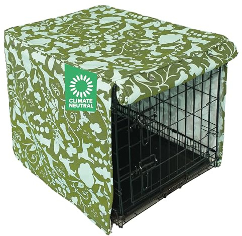 Molly Mutt Rocketman 36-inch Dog Crate Cover, Large Kennel Cover Measures 36” x 24” x 27”, Two Panel Doors Roll Up, Made from Machine-Washable 100% Cotton that is Durable, Breathable & Pre-shrunk