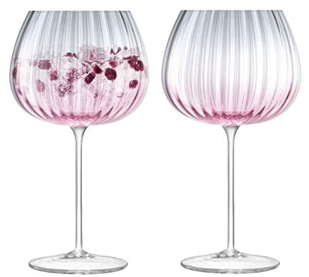 LSA Dusk Ballonkelch, Glas, Pink, 2 Stück (1er Pack), 2