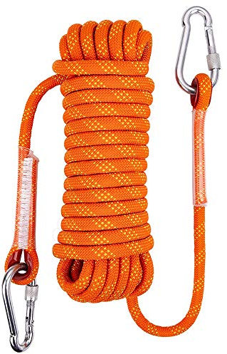 DYHQQ Corde Statique pour Corde de Plein air de diamètre 12 mm pour Escalade Corde Fixe sécurité Rappel en Rappel spéléologie entraînement évasion Ligne de Vie,D,40m