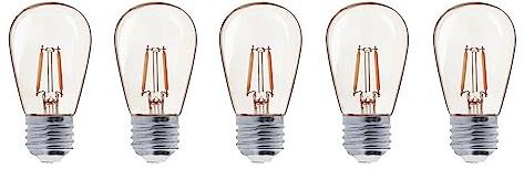 Lumisky LED-Leuchtmittel, E27, warmweiß, Filament, Vintage, für Party-Lichterkette, Höhe 9 cm, 5 Stück