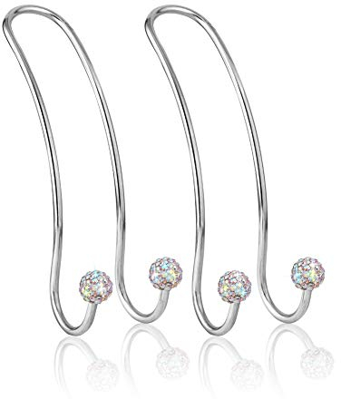 Soleebee 2 Pezzi Ganci per Poggiatesta Auto Sedile posteriore Appendiabiti, Multifunzionale Bling Gancio Auto Universale Organizer per Sedile Anteriore per Borse della Spesa Appendiabiti (Colore AB)