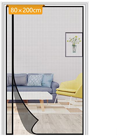 Yotache Side Opening Fly Screens for Doors 80 x 200 cm, Reinforced Polyester Removable Insect Fly Mesh for Back Door
