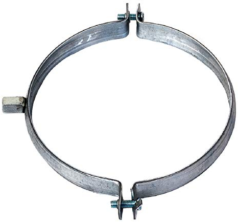 Ø 200mm Abrazadera de Tubo - Soporte de Fijación para Tubos - Acero Galvanizado