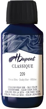 H Dupont DU0600125209C - Flasche Seidenmalfarbe Klassik 125ml, Säurefarbstoffen für eine präzise Arbeit, mit Dampffixierung, für den professionellen Gebrauch, Altblau, 1 Stück