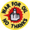 War for oil - No thanks Mittelfinger Aufnäher Anti Ölkrieg Aufbügler Sticker Öko Geschenk Patch zum annähen/aufbügeln Applikation für alle Stoffe | 60x60mm
