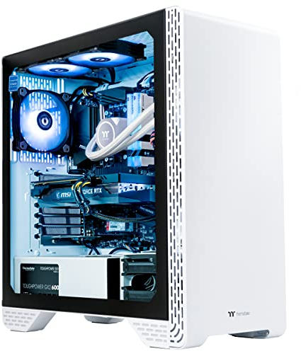 Thermaltake Glacier 360 Liquid-Cooled PC (AMD Ryzen 5 5600X, RTX 3060, 16GB 3600Mhz DDR4 ToughRAM RGB Memory, 1TB NVMe M.2, WiFi, Win 10 Home) Gaming Desktop Computer S3WT-B550-G36-LCS,White