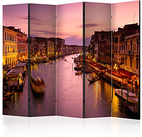 murando Akusticher Raumteiler Venedig Foto Paravent 225x172 cm beidseitig auf Vlies-Leinwand Bedruckt Akustikschaum Trennwand Spanische Wand Sichtschutz Home Office Italien Europa d-C-0125-z-c