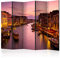 murando Akusticher Raumteiler Venedig Foto Paravent 225x172 cm beidseitig auf Vlies-Leinwand Bedruckt Akustikschaum Trennwand Spanische Wand Sichtschutz Home Office Italien Europa d-C-0125-z-c