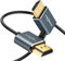 Twozoh Thin Cable HDMI en ángulo Derecha 90° Grados 3M, Cabo HDMI Fino Compatible con 3D/4K@60Hz