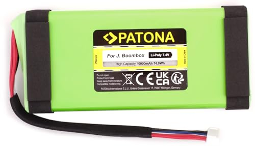 PATONA Akku Ersatz für JBL GSP0931134 01, 10000mAh 7,4V Li-Polymer, kompatibel mit JBL Boombox, JEM3316, JEM3317, JEM3318 Soundbox, Bluetooth Lautsprecher, Boxen Speaker