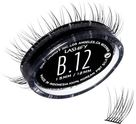 Lashify | DIY Gossamer Bold Wimpernverlängerung, Nachfüllung, 12 mm, Schwarz, einfache künstliche Wimpern für einen natürlichen Look