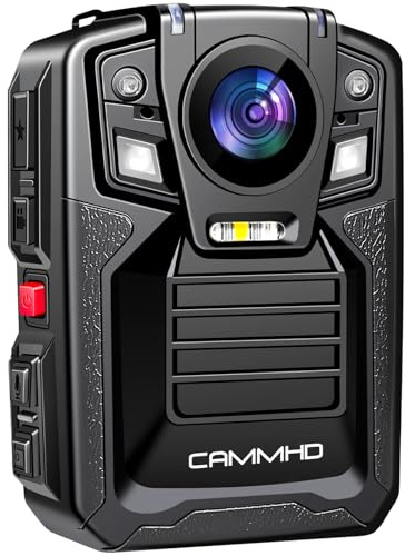 CAMMHD V8 Pro 128GB 2160P Body Cam 42MP wasserdicht Loop-Aufnahme 2 * 2200mAh Batterien mit 10 Stunden Bodycam körperkamera Polizei mit tragbarer Audio- und Videoaufzeichnung für die Tagungen/Wandern