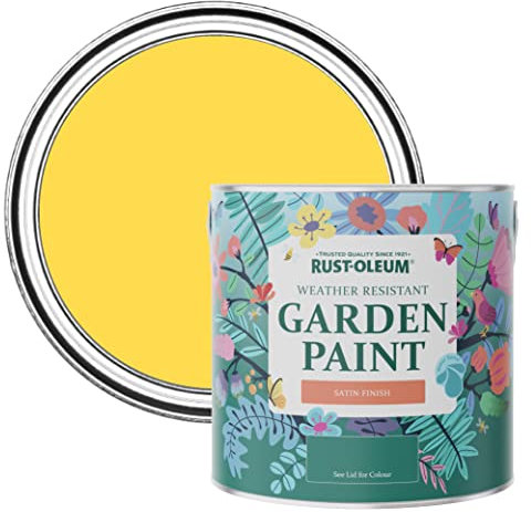 Rust-Oleum Yellow Mould-Resistant Garden Paint In Satin Finish - Lemon Sorbet 2.5L