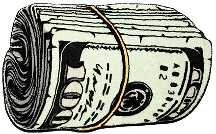 Fgbetcv 100 Dollar Bill Teppich, 100 Bill USA Geldbereich, rutschfest, großer Bodenteppich, weiche Schlafzimmerteppiche, Nachttischteppich, Wohnzimmerdekoration, Teppich, Badezimmer-Fußmatte