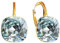 SQUARE Damen Hängend Ohrringe 925 Silber Marken Kristalle Zirkonia - 24 karat Vergoltet Schmuck für Frauen und Mädchen - Hängeohrringe Ideal für Geschenke (Light Azore)