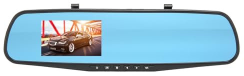 Cámara de Espejo Retrovisor 1080P de 3,5 Pulgadas, Grabación de Visión Amplia, Cámara de Respaldo, Espejo, Cámara de Tablero Frontal con Antivibración, Visión Nocturna, Monitor